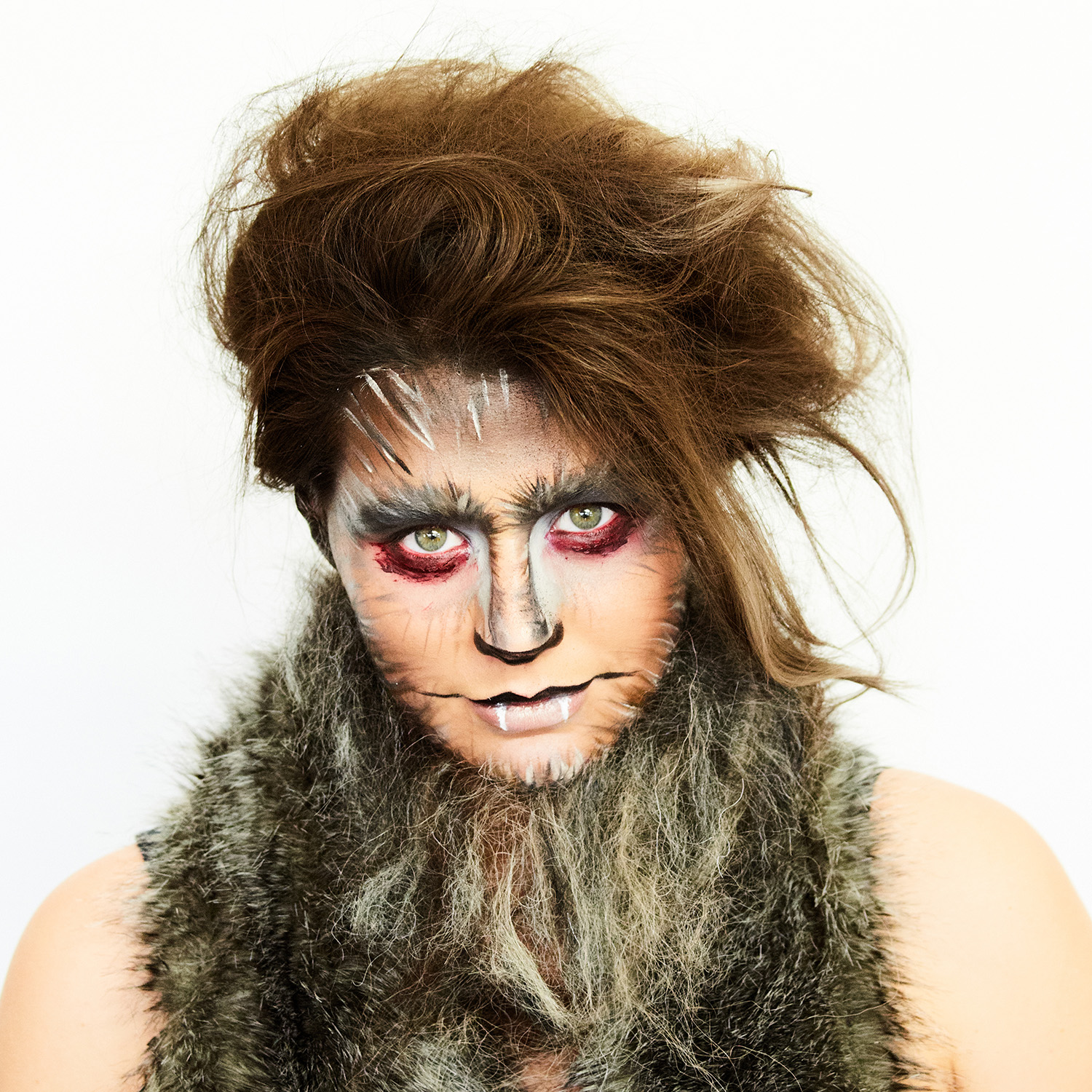 47 Halloween_Weerwolf_Wolcrepe_grimeren_schmink_visagie_make-up matters_Amersfoort