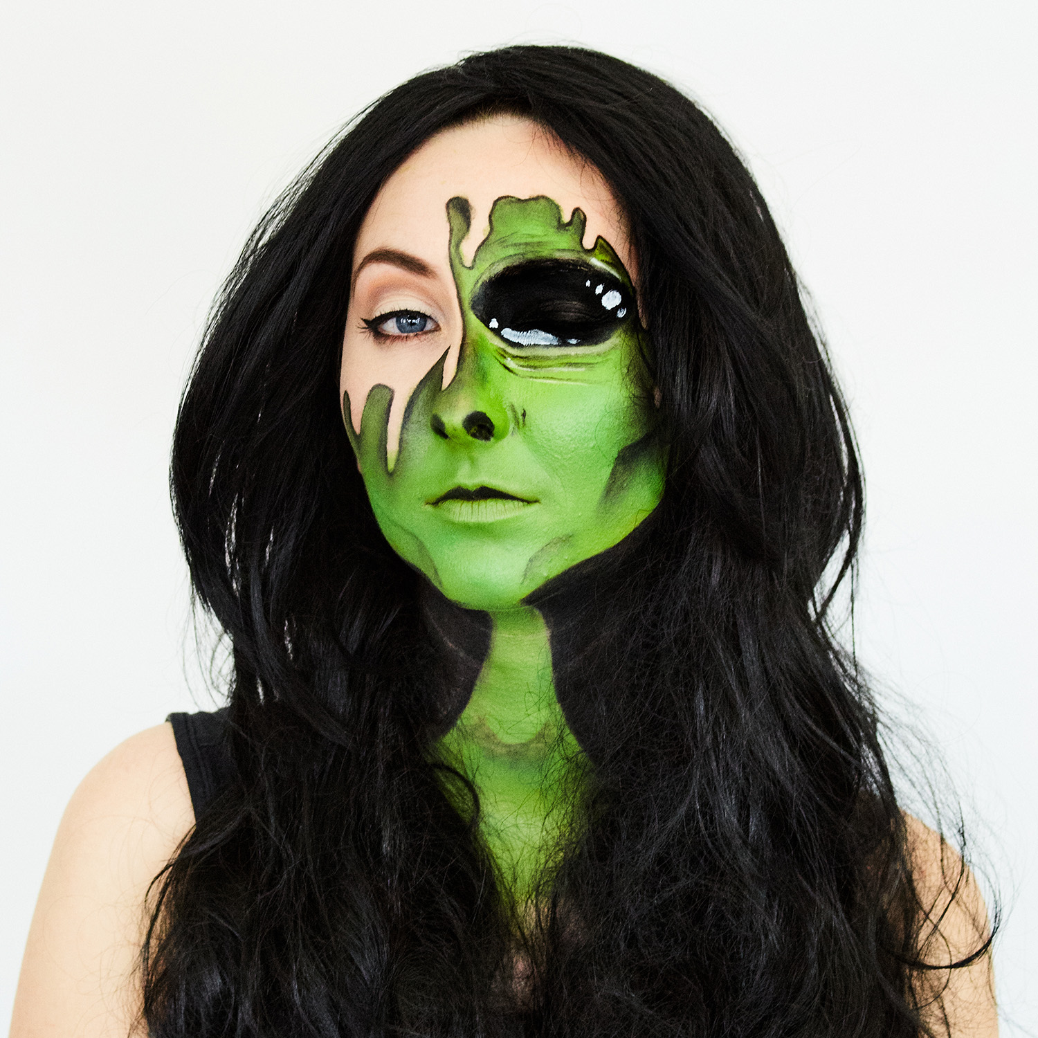 48 Halloween_Half_Face_Alien_grime_schmink_visagie_make-up matters_Amersfoort